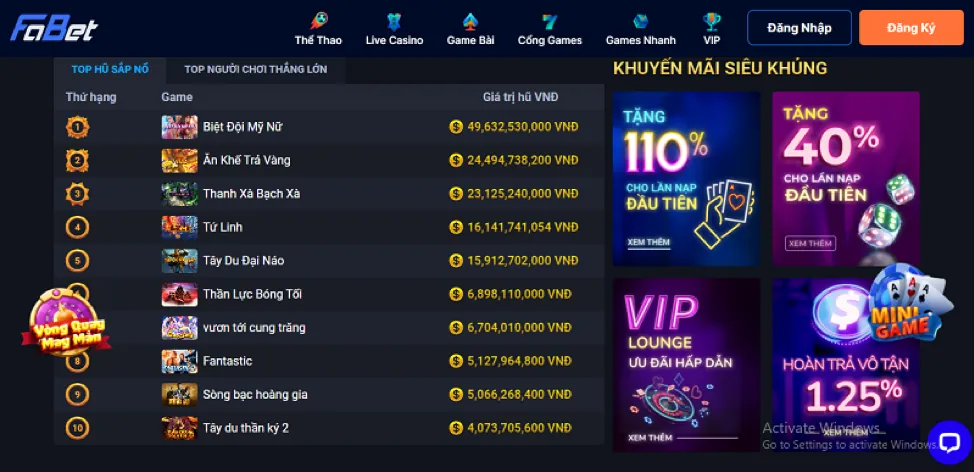 Game Slot nổi bật f8bet01